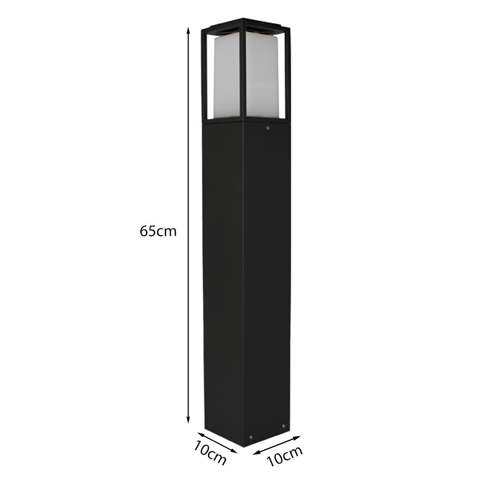 LED Tuinpaal staande buitenlamp IP44 E27 fitting - afmetingen