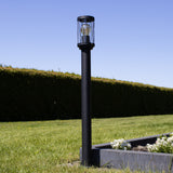 LED Tuinpaal sokkel IP44 80 cm E27 fitting - aansluiting tuinpaal - sfeerfoto2