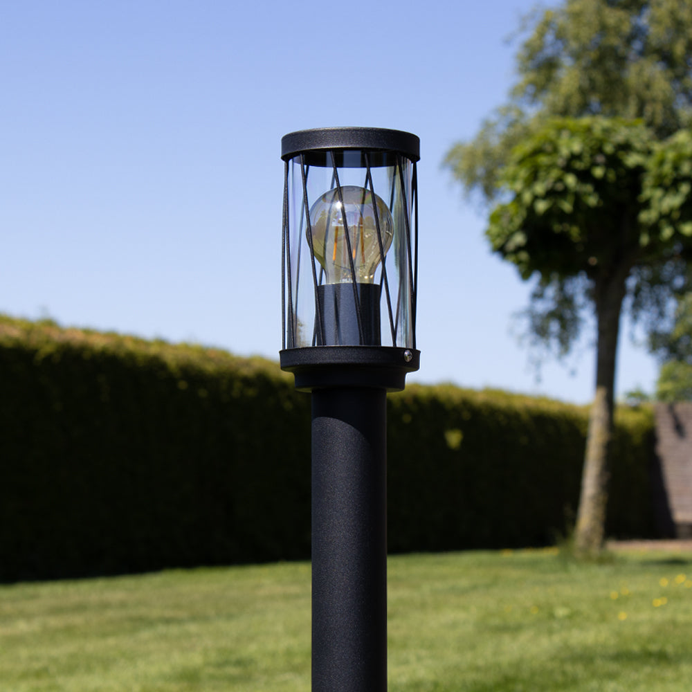 LED Tuinpaal sokkel IP44 80 cm E27 fitting - aansluiting tuinpaal - sfeerfoto3