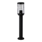 LED Tuinpaal - sokkel - Staande buitenlamp | 50cm | Zwart | IP44 - TOMBA- vooraanzicht zonder lamp