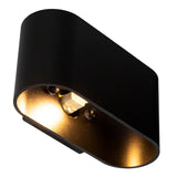 LED Wandlamp Oval zwart Tobias Rond G9 fitting - onderaanzicht