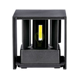 LED Cube Wandlamp 6W | DIMBAAR | IP65 | zwart | 3000K - Warm wit