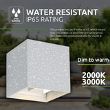 LED Wandlamp cube wit - dim to warm - waterdicht