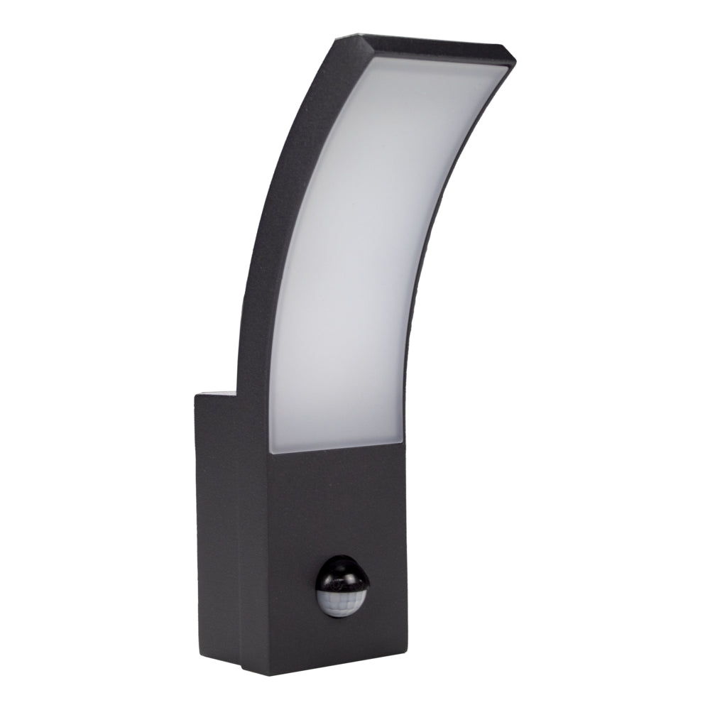 LED Wandlamp met sensor | 9W | Curve | IP54 | 4000K - Naturel wit