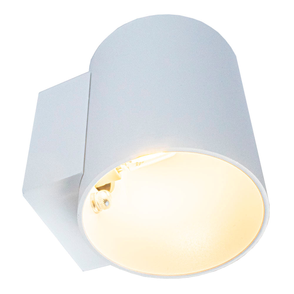 LED Wandlamp zwart Wit Rond G9 fitting - onderkant