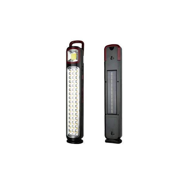 LED Werklamp - Handlamp met solar 12.8 Watt - Oplaadbaar - Magnetisch - 6500K - zijaanzicht