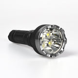 LED Zaklamp 20 Watt - Oplaadbaar - 5500 Lumen - 5000K - daglicht wit - close up lens