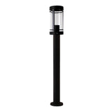 LED Tuinpaal - sokkel - Staande buitenlamp | 80cm | Zwart | IP44 - HOEDY - vooraanzicht zonder lamp