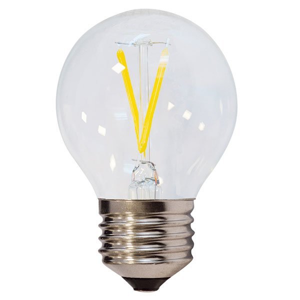 LED Filament lamp 2 Watt G45 bollamp 220 volt - vooraanzicht