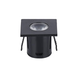 LED mini kastverlichting inbouwspot - Vierkant - 1Watt - Zwart - 3000K warm wit