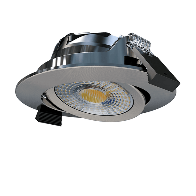 LED ondiepe Inbouwspot MIRAN - 6 Watt - Dimbaar - 68mm - Kantelbaar - Zilver - Rond