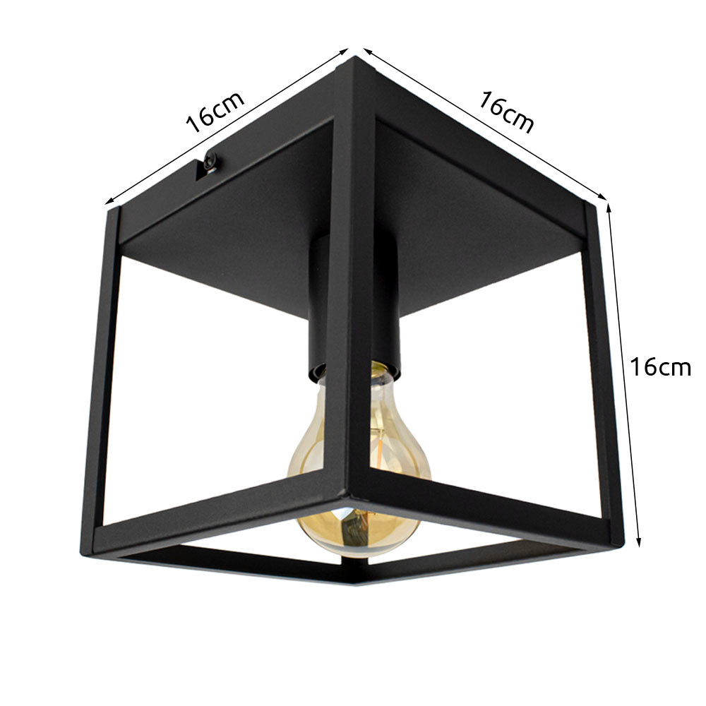 LED plafondlamp inclusief E27 lamp plafondlamp E27 lamp aan - afmetingen