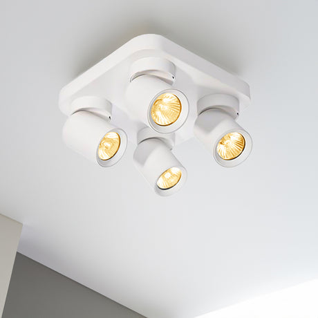 Opbouw plafond spot 4-voudig Modern Wit- incl zigbee spots-warmwit