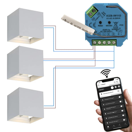 Smart | LED-Würfel-Wandleuchte 6W | DIMMBAR | IP65 | WEISS | 3 Stück | HUE-kompatibel