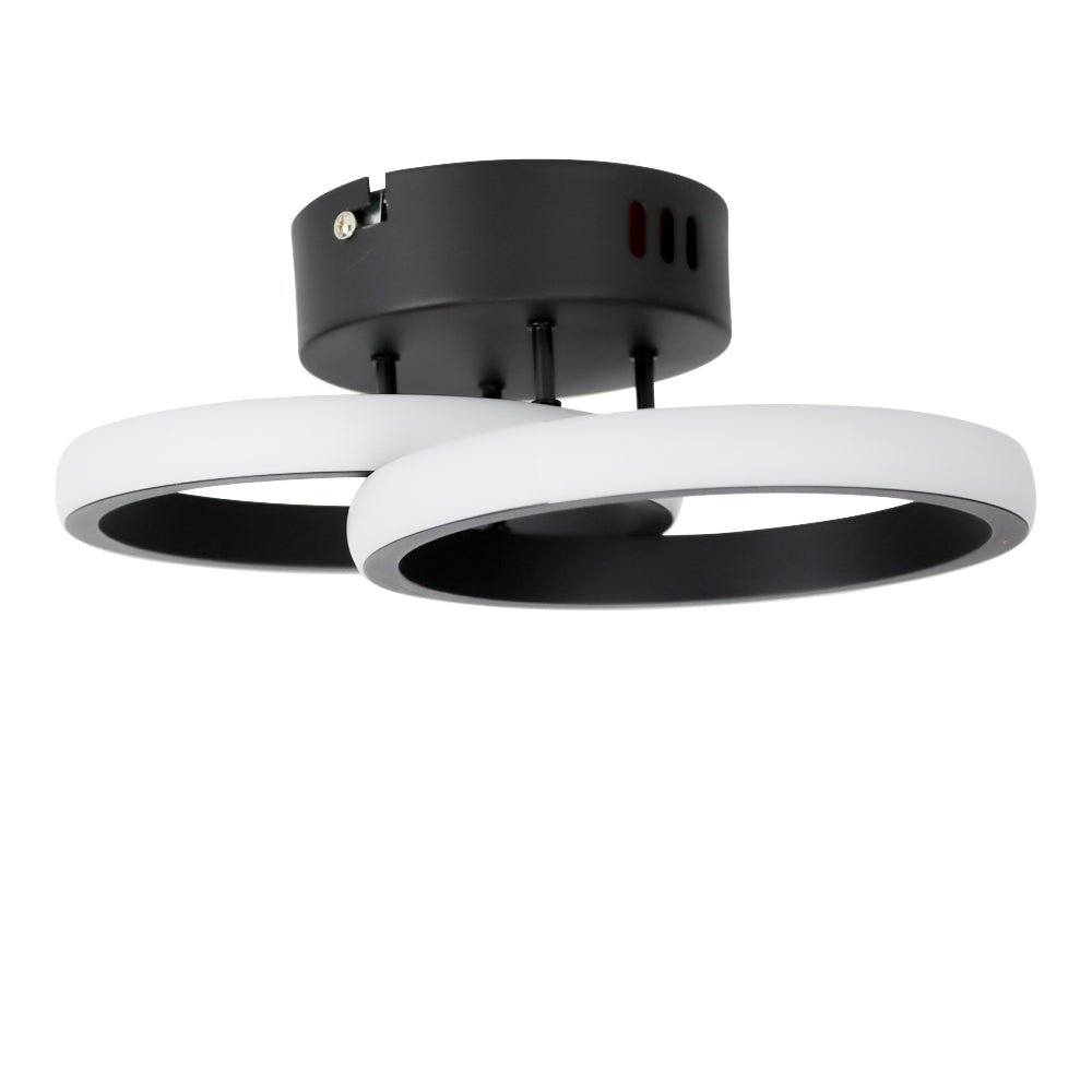 LED Moderne Plafondlamp | Rond | 13watt | Zwart | IP20 | 4000K-zijaanzicht uit