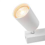 LED witte opbouwspot 2 keer gu10 fitting plafondlamp - closeup spot