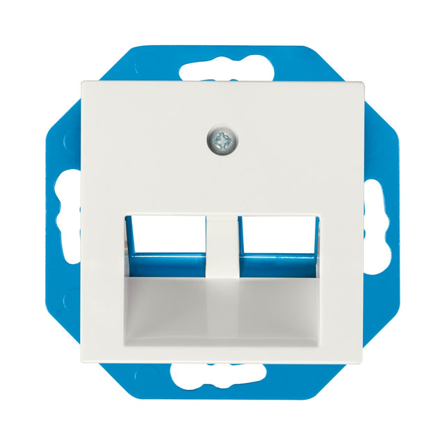 Modular Jack 30° 2-voudig met Centraalplaat V1-J1 serie - Alpin wit - ION