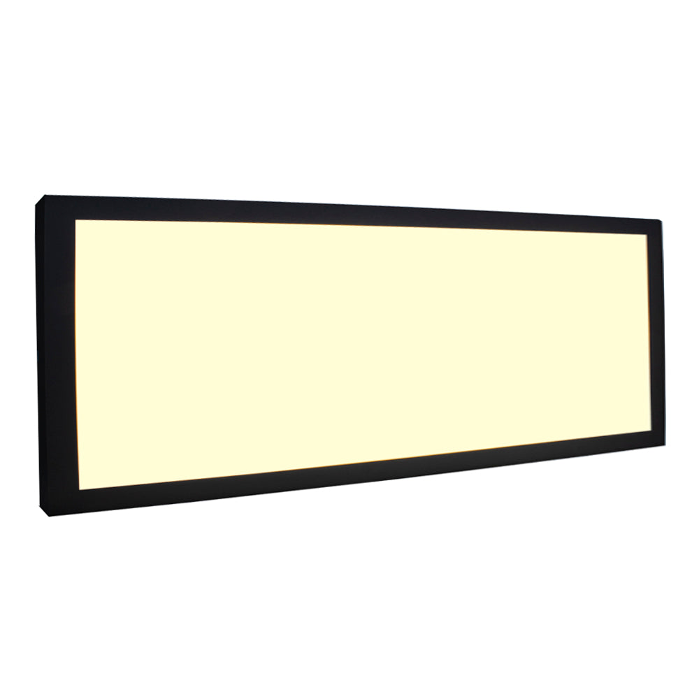 LED paneeel 30 x 120 cm - zwart - naturel wit - paneel liggend