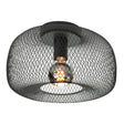 Highlight | Industriële plafondlamp - E27 fitting-50cm-Zwart-vooraanzicht