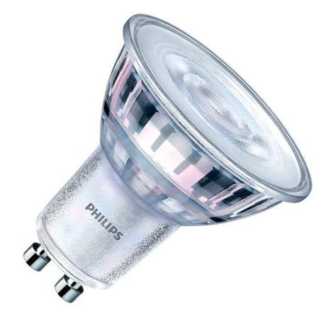 Philips LED GU10 spot 4,6 watt - dimbaar - 2700K warm wit - zijaanzicht