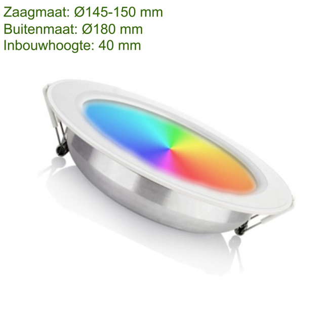 LED Downlight RGBW+CCT 12W | Ø150mm | Dimbaar | Milight