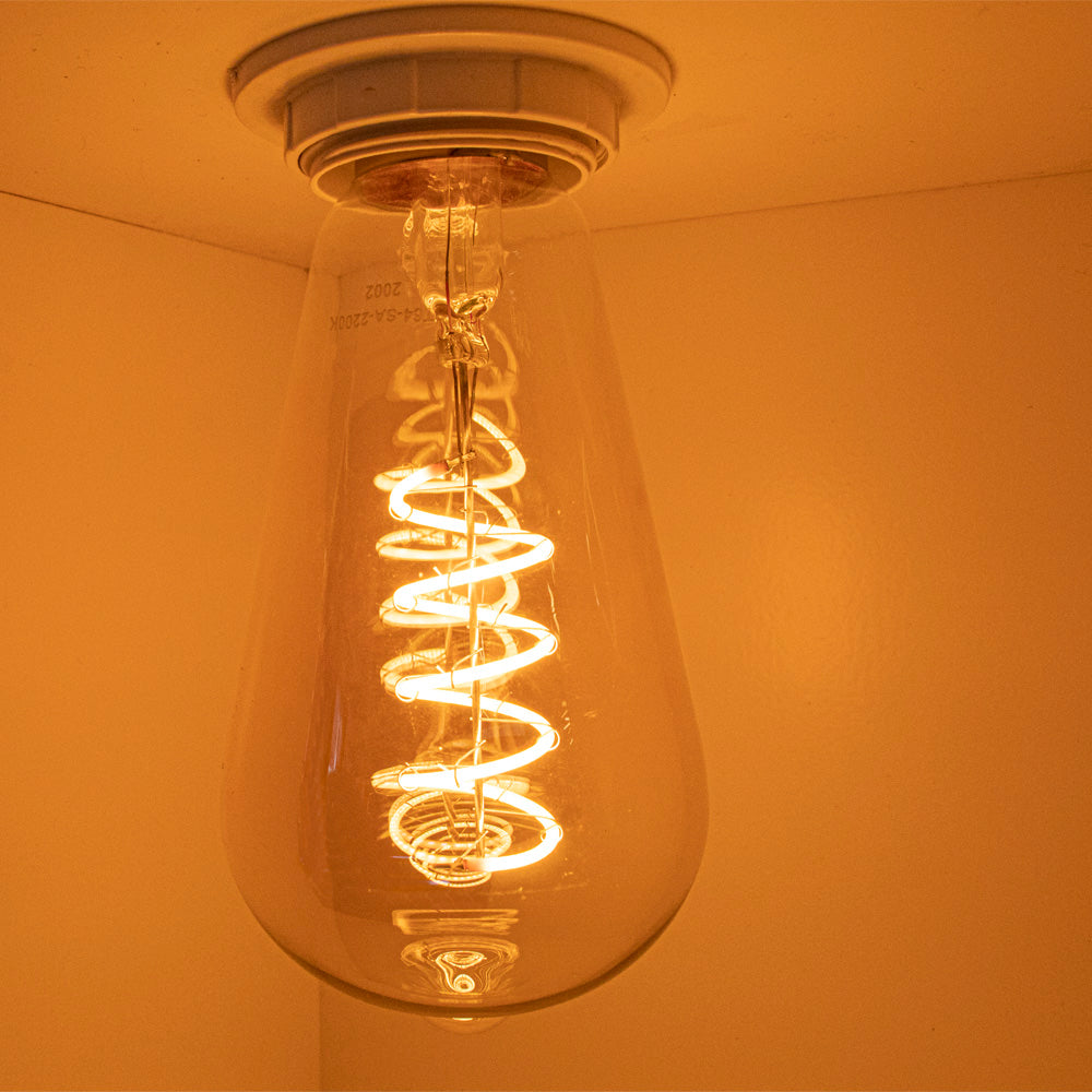 LED Edison filament lamp - St64 - dimbaar - Edison lamp - 2200K sfeerfoto