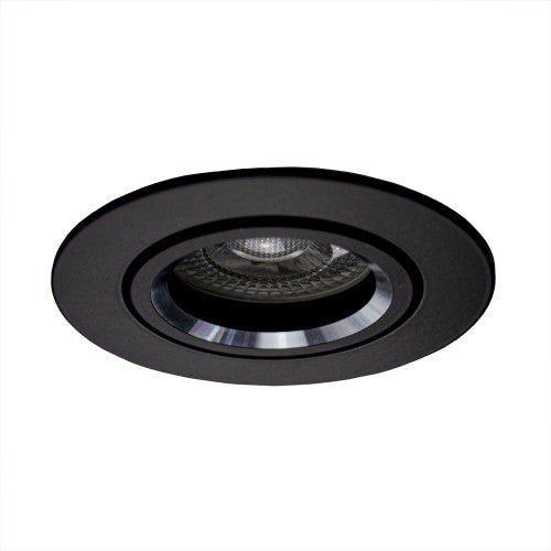 PHILIPS LED-Einbaustrahler rund | 70mm | Schwarz | 4W | Dimmbar