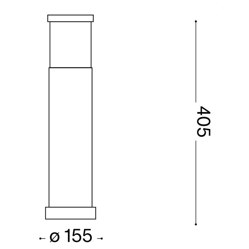 LED moderne staande buitenlamp 40cm - afmetingen