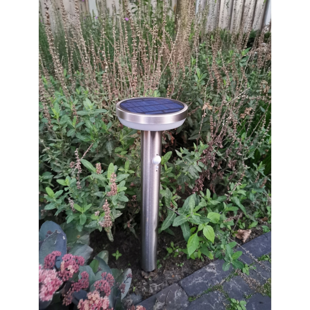 Solar LED staande buitenlamp sensor | Spies | rond | 4,4W | 3000K - Warm wit