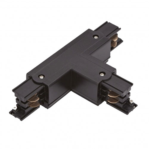 3-Fase Rails T-Vorm interne connector | Zwart | LEFT-2