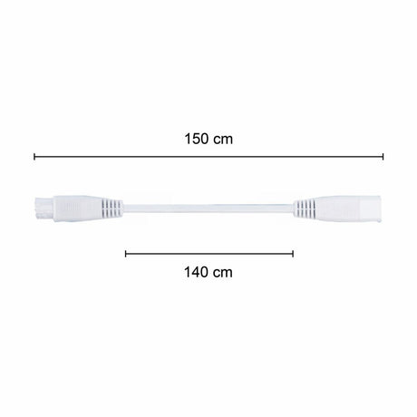 T5 koppel kabel - wit - afmetingen 150cm