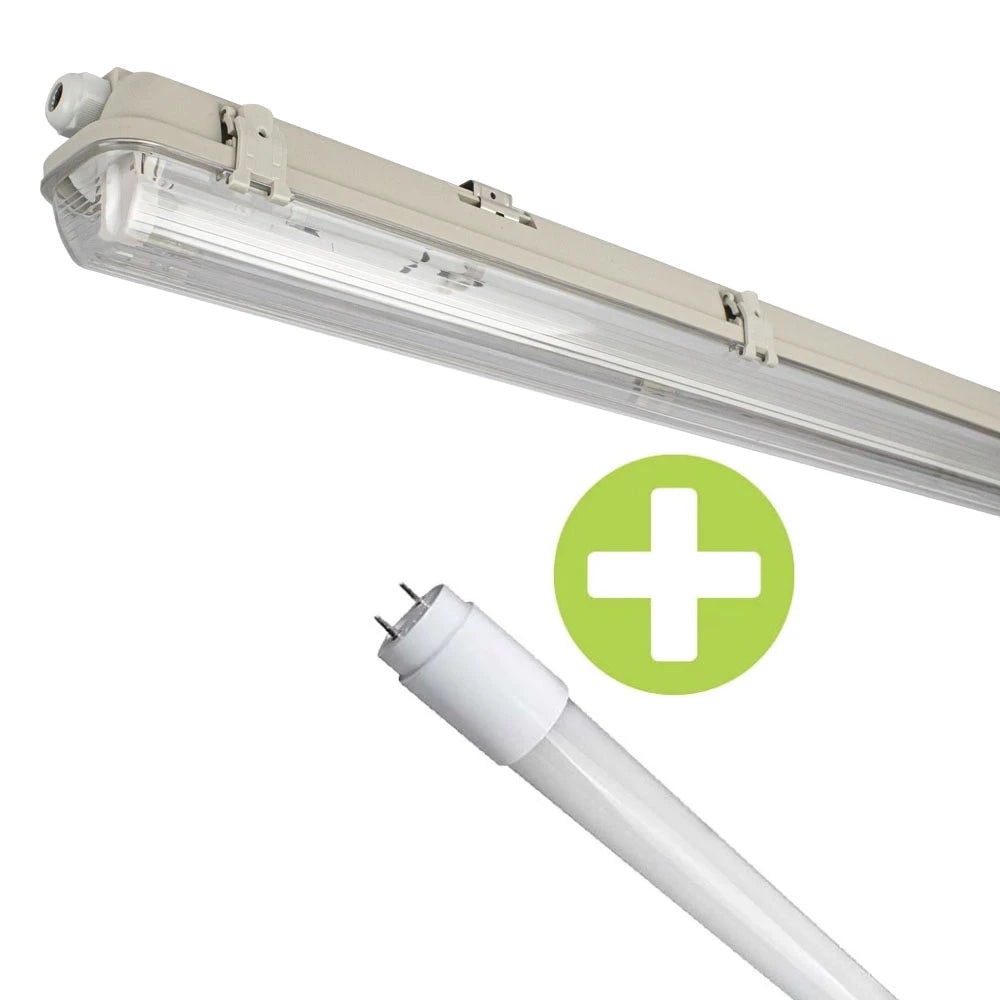 LED-Leuchtstofflampe | 60 cm Einzelbett | IP65 wasserdicht | inkl. LED-Leuchtstoffröhre 9W