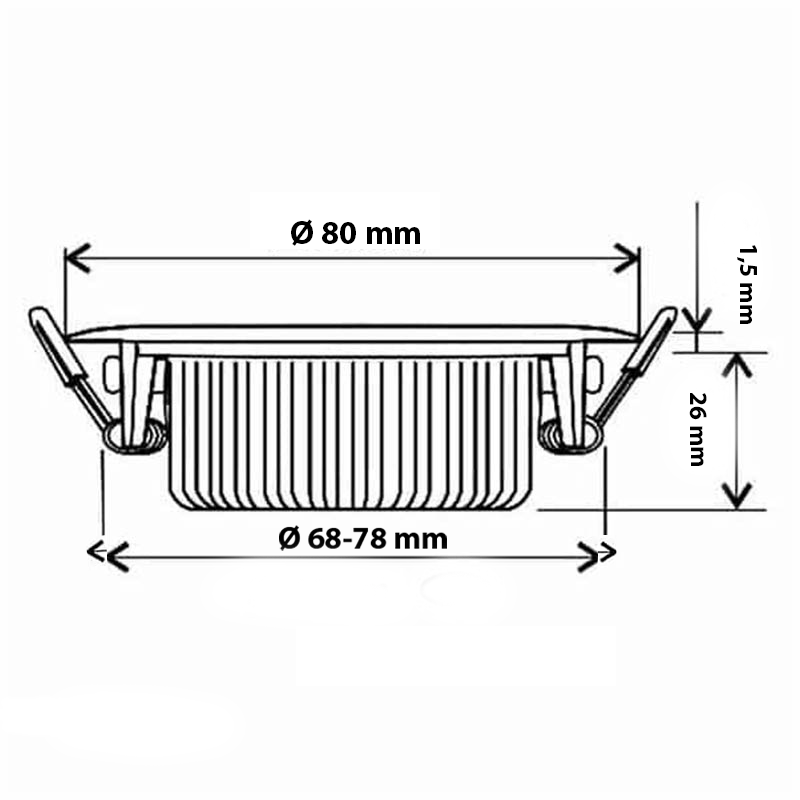 LED Slimme Dimbare inbouw spot 5W | Ø70mm | Wit | RGB+CCT