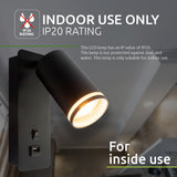 Wandlamp - bedlamp - met USB poort - geschikt voor binnen