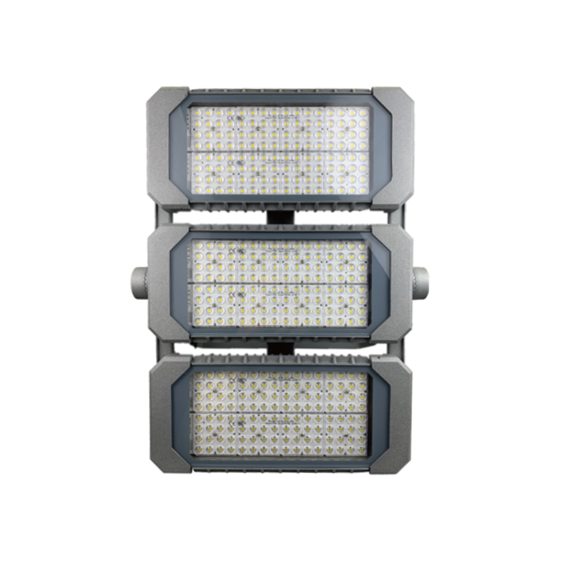 LED industriële bouwlamp grijs 300 Watt daglicht wit - vooraanzicht recht