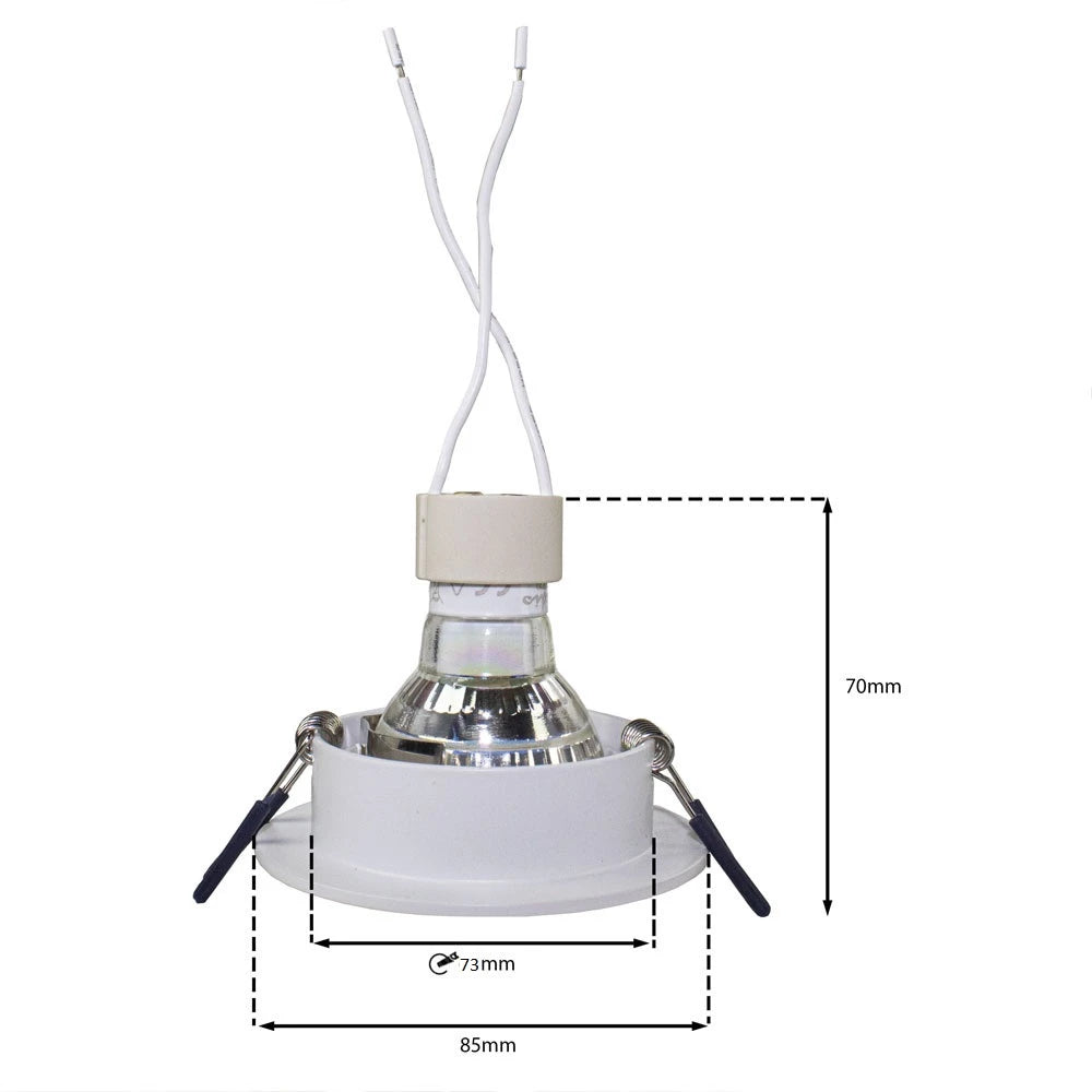 Zigbee smart Einbaustrahler Weiß 4,7W | Rund | 73mm | HUE-kompatibel | RGB-CCT