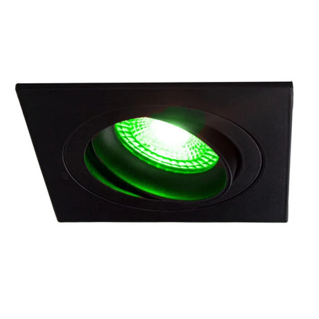 Zigbee smart Einbaustrahler Schwarz 4,7W | Quadratisch | 80mm | HUE-kompatibel | RGB-CCT