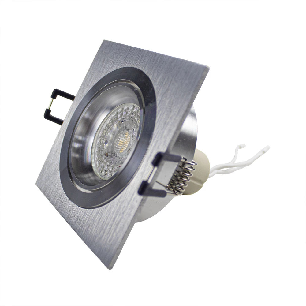 PHILIPS LED-Einbaustrahler 4 Watt dimmbar | Quadratisch | neigbar | Silber