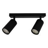 LED moderne opbouwspot dubbel zwart gu10 fitting dimbaar - spots gekanteld uit