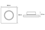 Mi-light | Kabelloser Wanddimmer | Weiß