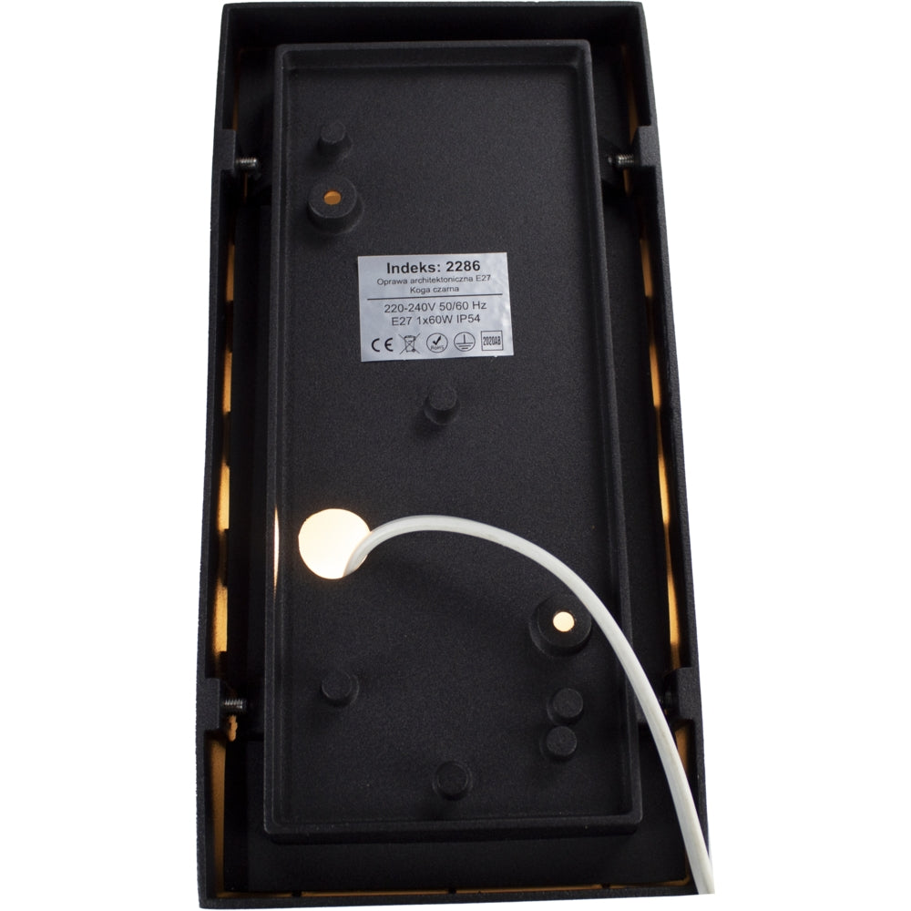 LED Buitenlamp - E27 fitting - IP54 - Zwart | Novi