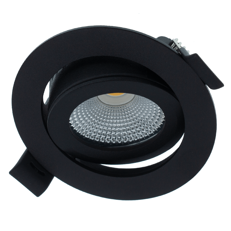 LED Slimme Dimbare inbouw spot 5W | Ø70mm | Zwart | RGB+CCT