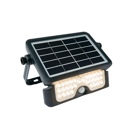 bouwlamp solar 5 watt - zonne energie - wandlamp solar - kantelbaar - vooraanzicht