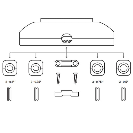 ION-Bodenschnurdimmer | 0,3-75W | Schwarz