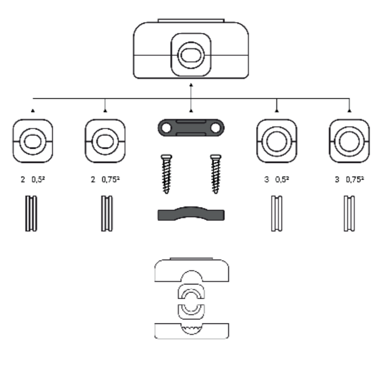 ION LED-Schnurdimmer | Schwarz | 0,3-75W