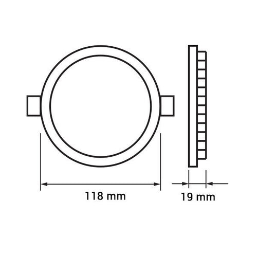 LED inbouw downlight rond 6W | Ø118mm - 2700K | Warm wit