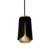 1-fase langwerpige hanglamp 14CM | Tulip | Zwart/ Goud | GU10 fitting | Uit foto