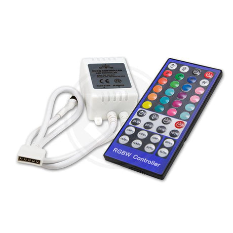 RGB + Warm wit 8A LED strip controller | inclusief IR -afstandsbediening